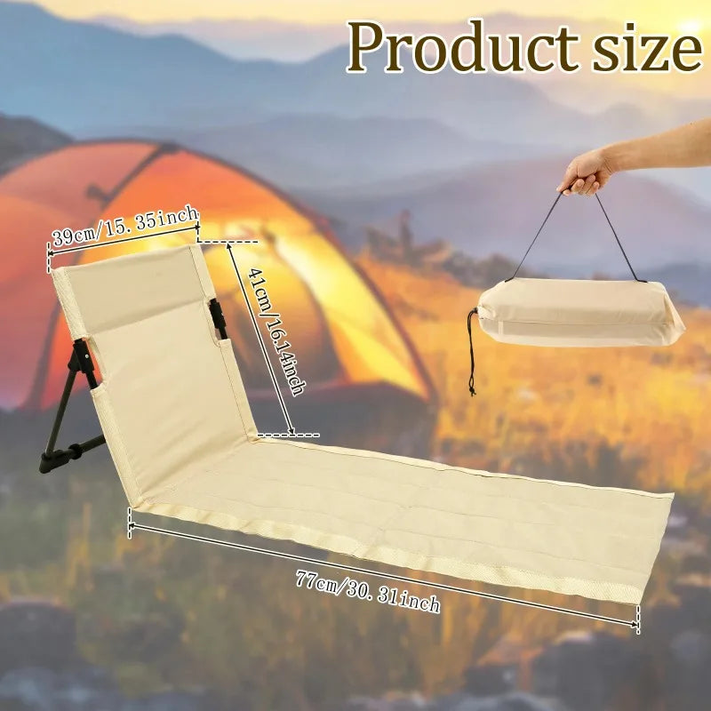 Foldable Camping Floor Chair – Oxford Cloth Backrest Picnic Chair Foldable Camping Chair Axl