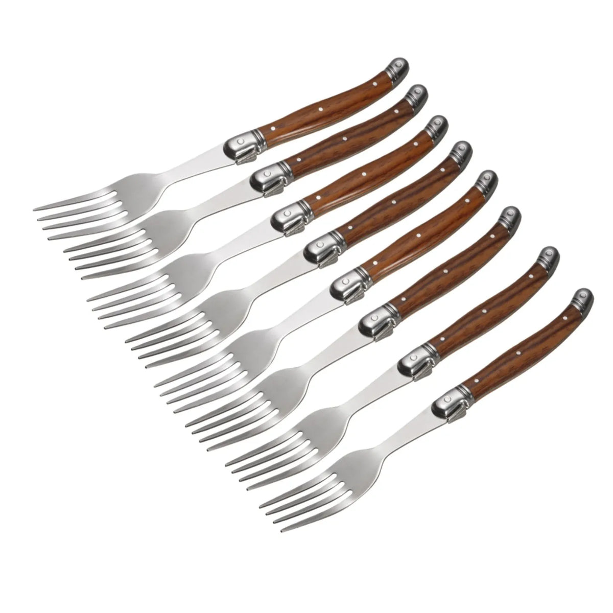 Laguiole Steak Knives & Forks Set – Stainless Steel Cutlery Steak Knife Set Axl 8 PCS Dinner fork