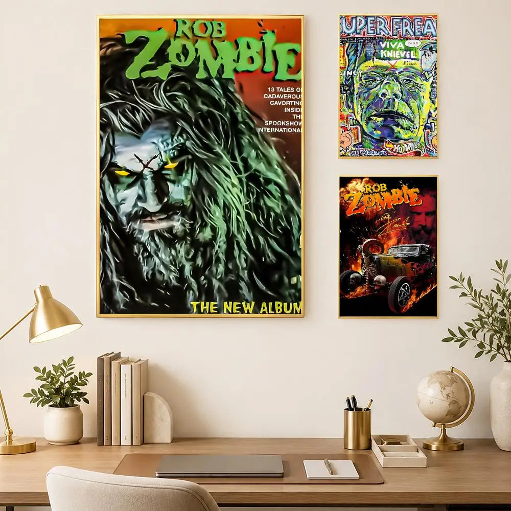 Rob Zombie Self-Stick HD Wall Art Poster – Waterproof Decor Wall Art Poster Axl