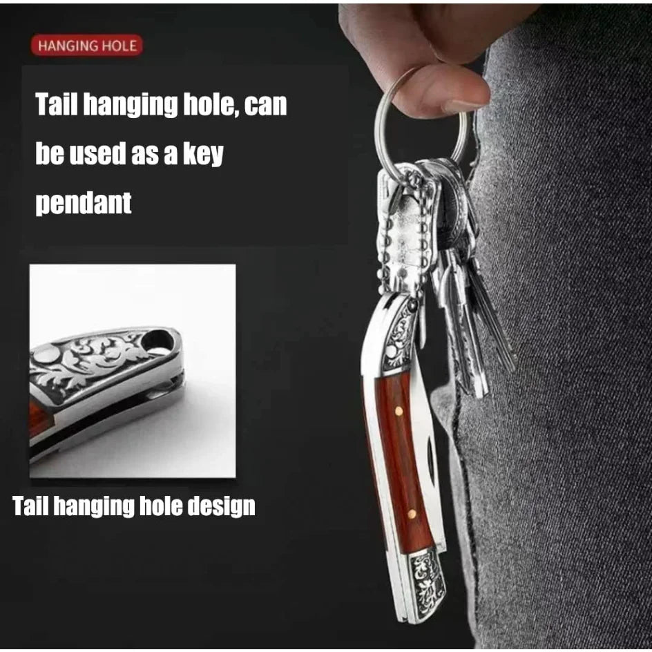 Mini Folding Pocket Knife – Stainless Steel Keychain Fruit Knife Folding Pocket Knife Axl