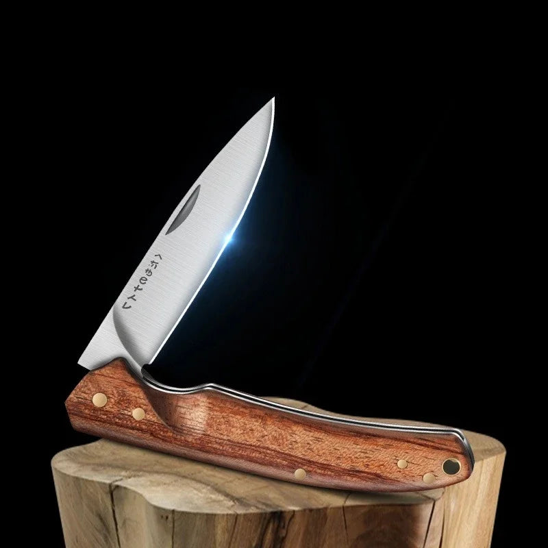 PLYS Folding Mongolian Meat Knife – Stainless Steel Pocket Blade Folding Pocket Knife Axl Style A (1pcs)