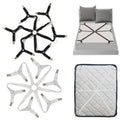 12-Clip Adjustable Elastic Bed Sheet Holder & Mattress Fasteners Bed Sheet Fasteners Axl Black