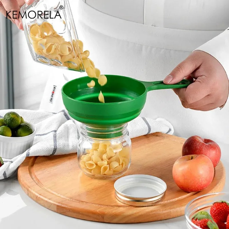 KEMORELA Wide Mouth Folding Funnel with Long Neck | Kitchen Kitchen Funnel Axl