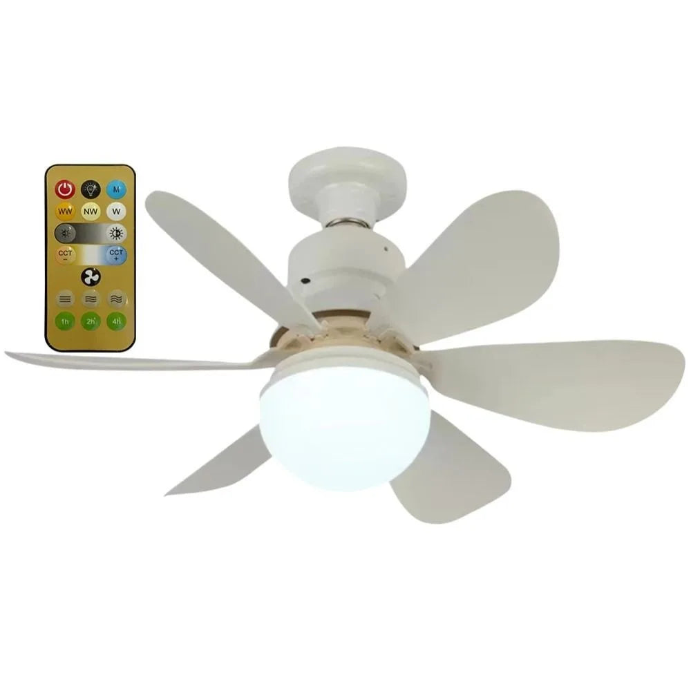 Modern Remote Control Ceiling Fan Light – Dimmable LED 30W/40W Ceiling Fan Light Axl White-40w