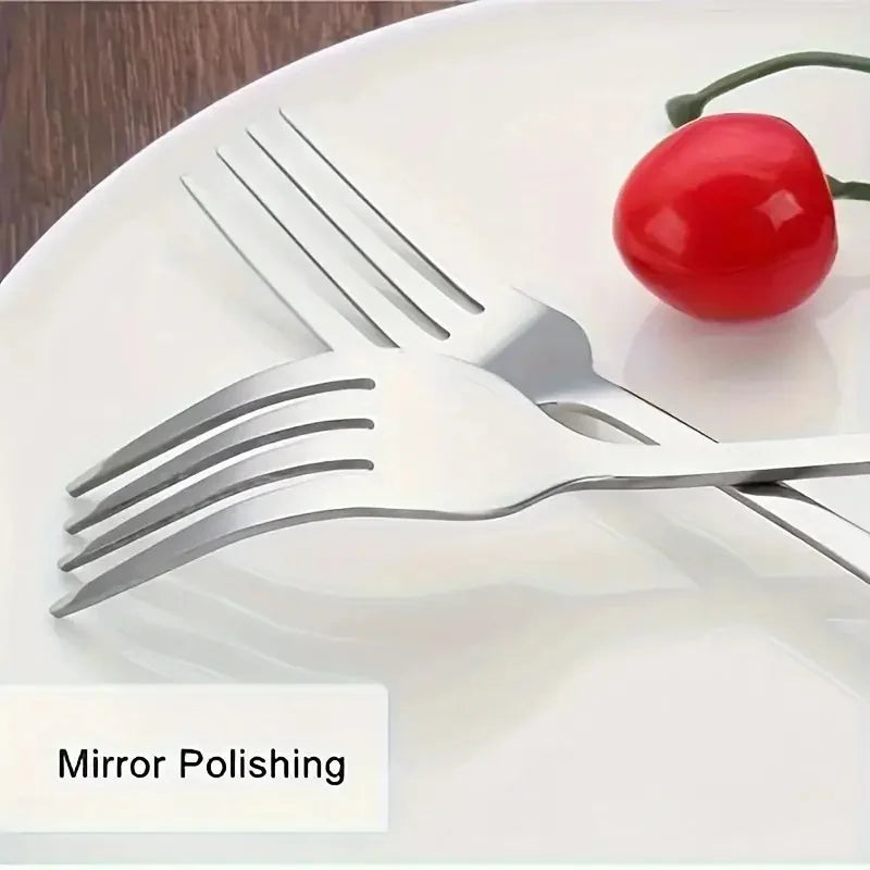 12-Piece Stainless Steel Forks | Mirror Finish, Dishwasher Safe Stainless Steel Forks Axl