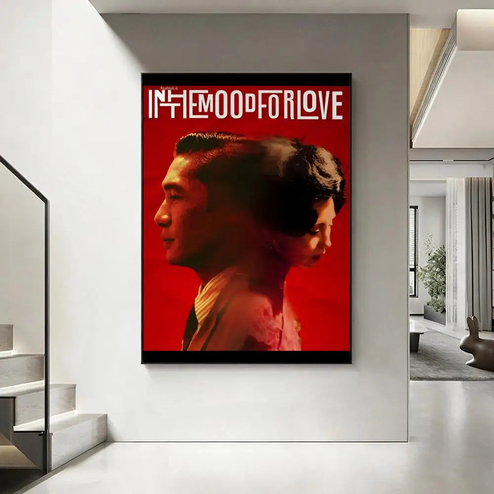 In the Mood for Love Movie Poster – HD Waterproof Wall Art Movie Art Poster Axl White1 40X50cmNoframe