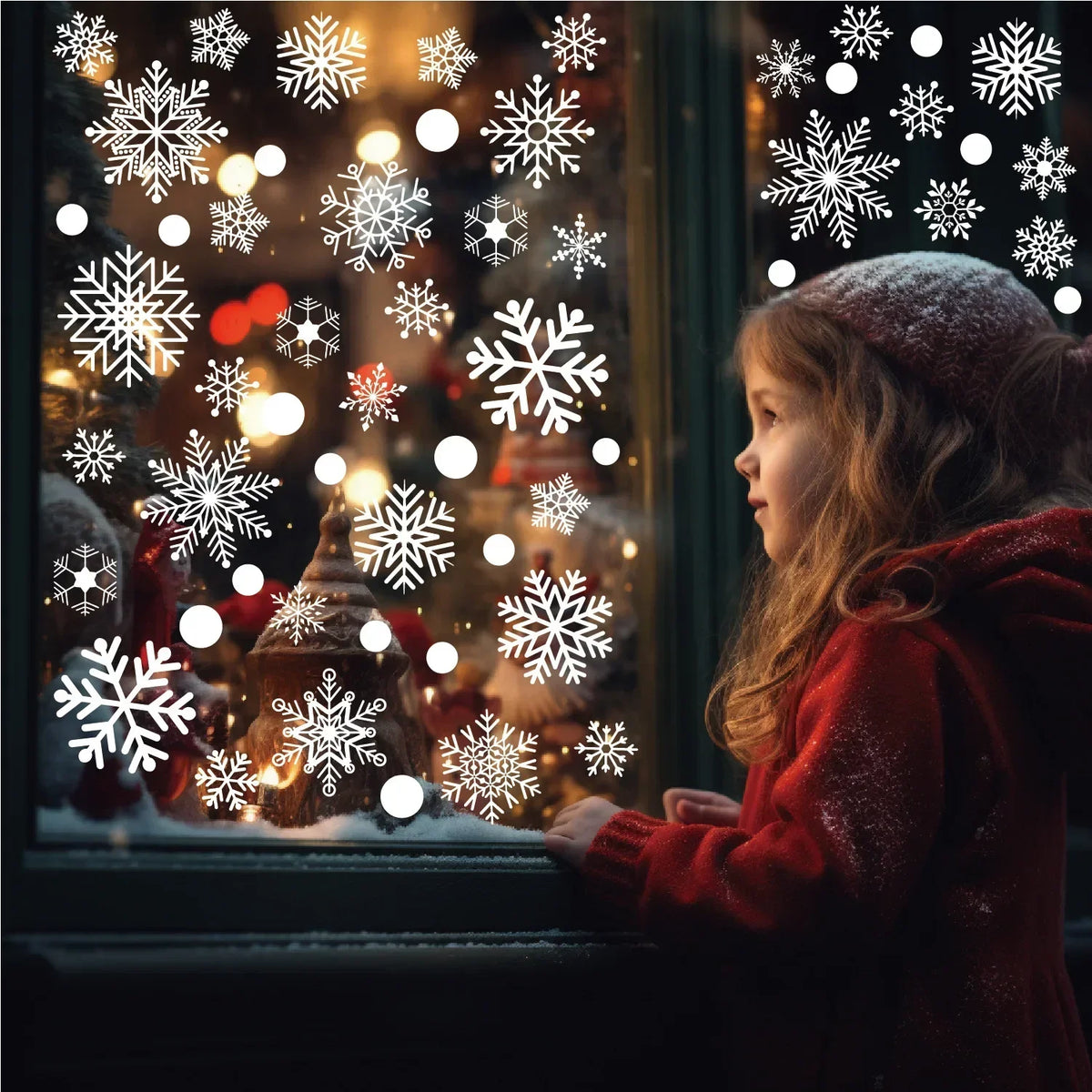Christmas Snowflake Window & Wall Stickers – Festive Xmas Decor Christmas Wall Stickers Axl