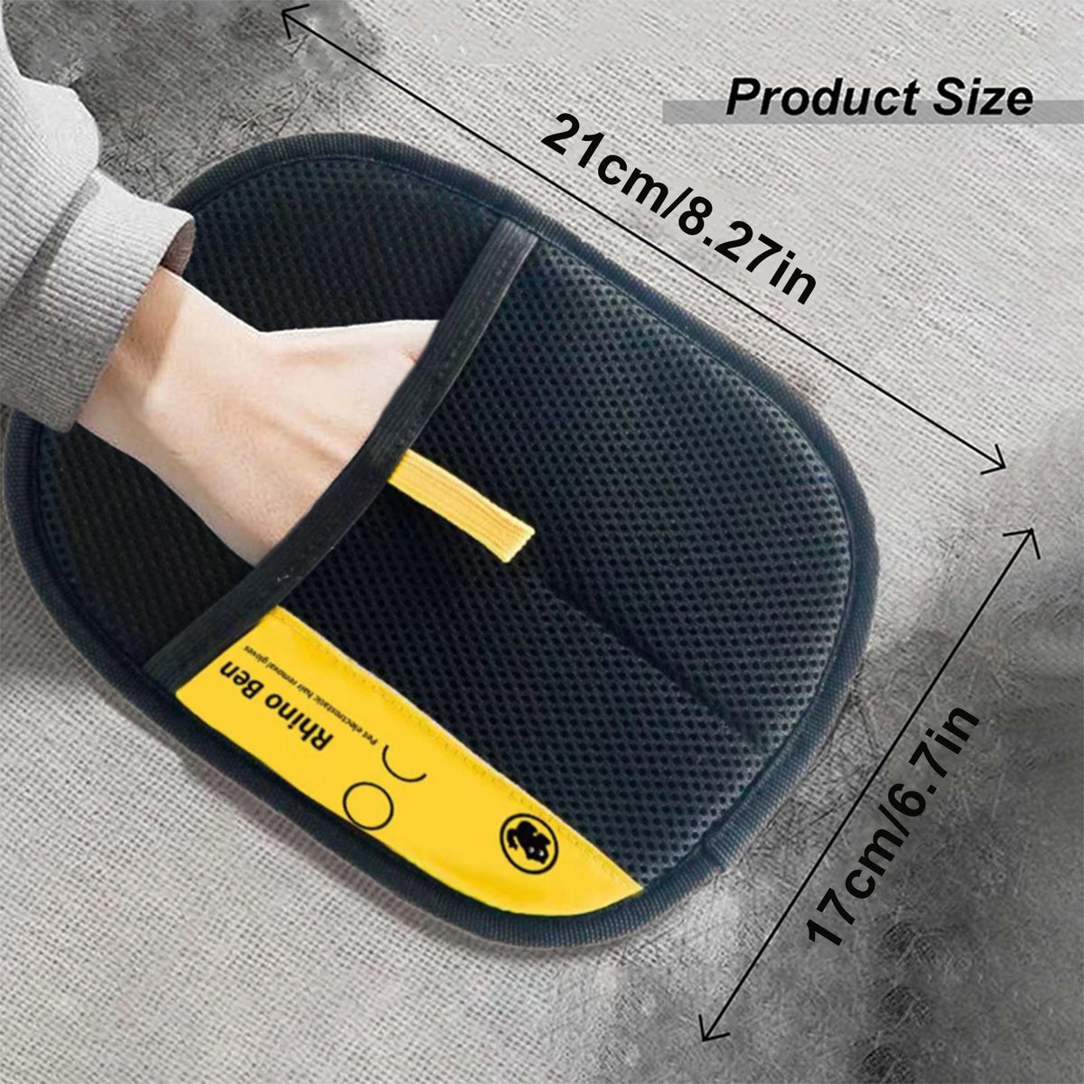 Pet Hair Remover Gloves – Silicone Grooming Mitts for Cats & Dogs Pet Grooming Glove Axl Black