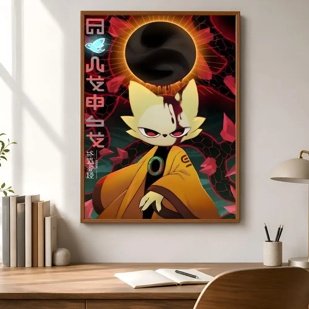 Nine Sols Game Poster – HD Waterproof PVC Wall Stickers Wall Poster Sticker Axl