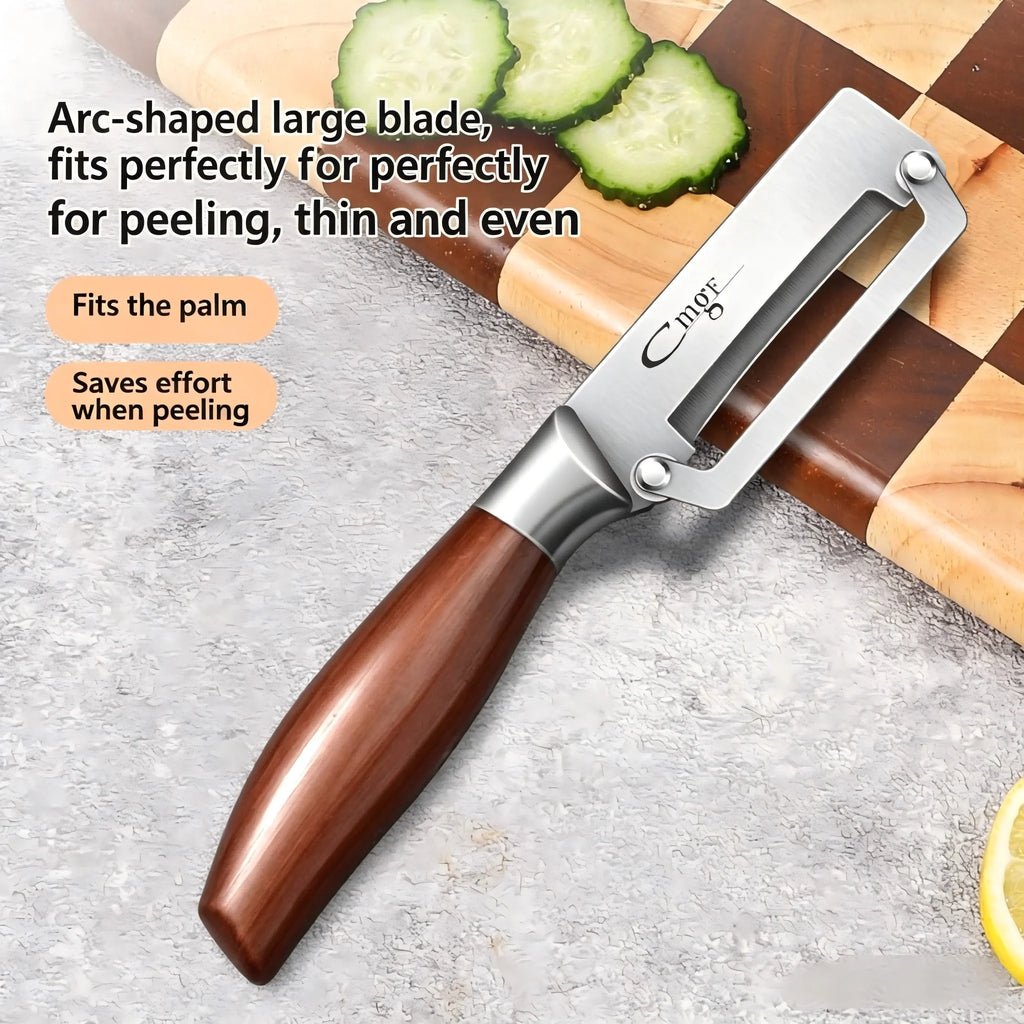 PLYS Stainless Steel Vegetable & Fruit Peeler | Non-Slip Vegetable Peeler Axl