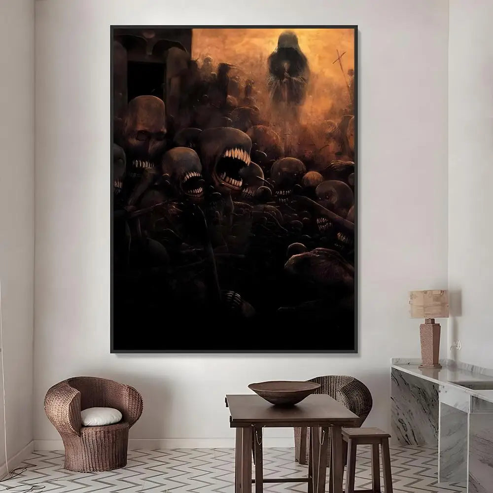 Zdzisław Beksiński Art Stickers – HD Waterproof Wall Decor Art Wall Stickers Axl White13 60X90cmNoframe