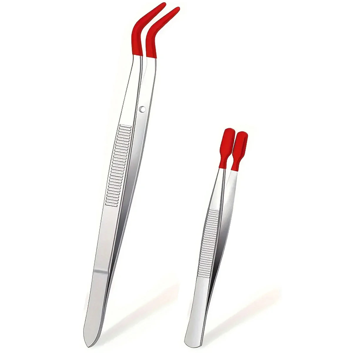 Precision Tweezers Set 1-5 PCS – Rubber Grip, Jewelry & DIY Precision Tweezers Set Axl Red 2pcs - 1