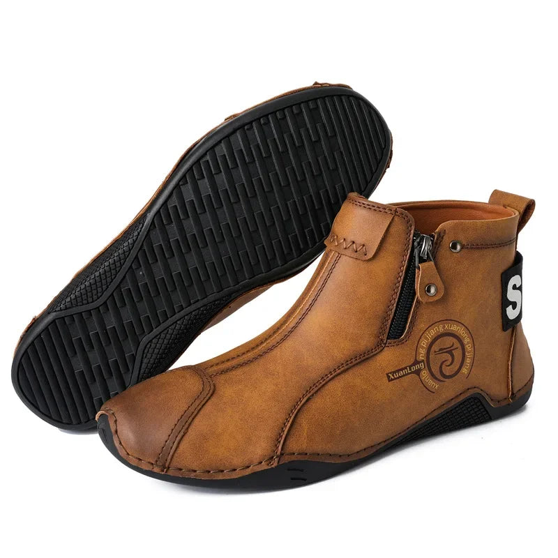 Men's British Chelsea Boots – Genuine Leather Winter Ankle Boots Men's Chelsea Boots Axl