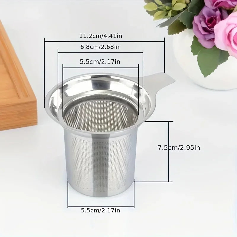 Stainless Steel Tea Filter – Single Mesh Strainer | Precise Brew Tea Strainer Axl