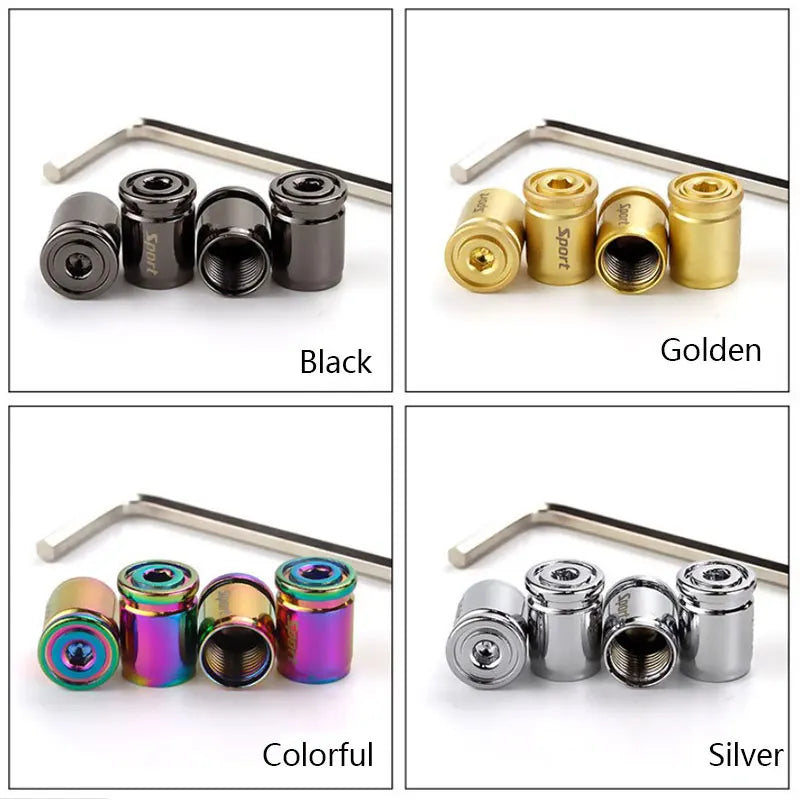 Anti-Theft Zinc Alloy Car Tire Valve Caps – Sport Set Tire Valve Caps Axl
