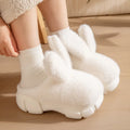 Lorilury 3D Bunny Ear Fluffy Platform Slippers for Women Platform Slippers Axl White 36-37 China Mainland