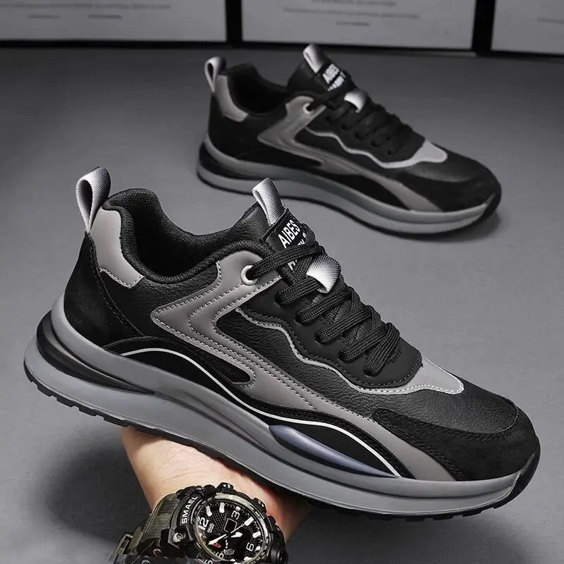 YBQJOO Men's Breathable Mesh Casual Sneakers | Sizes 36–48 Men's Casual Sneakers Axl black 41
