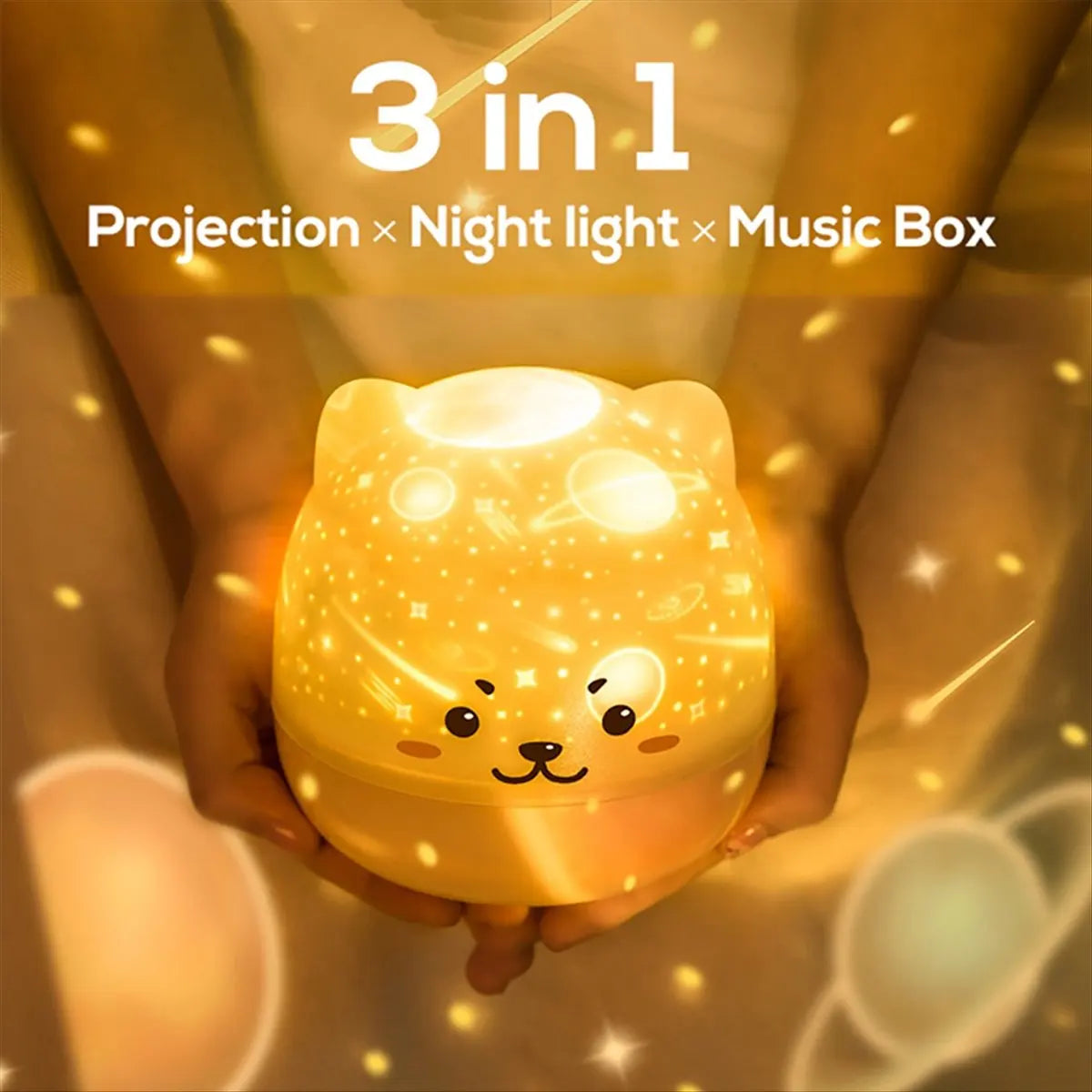 Cute Bear LED Star Projector Night Light for Kids' Bedroom Star Projector Lamp Axl