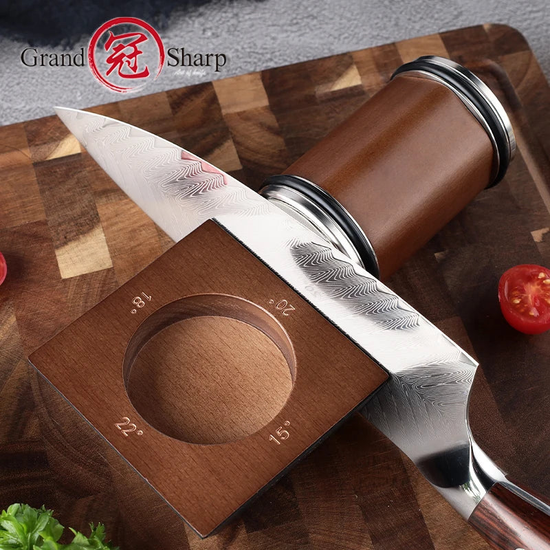 Grandsharp Knife Sharpening Stone Kit | Angle Roller, Grit 360/600 Knife Sharpening Kit Axl