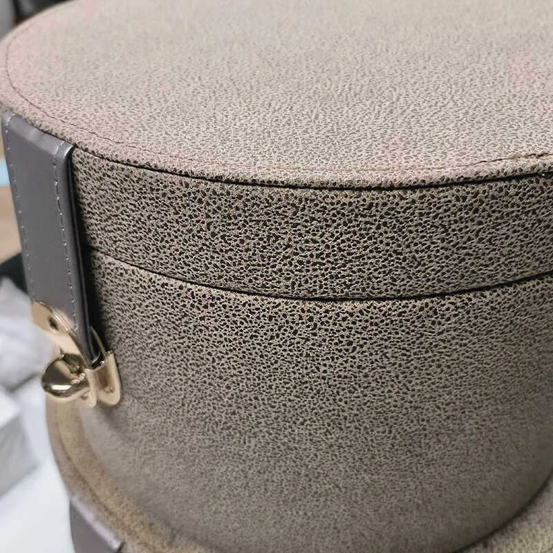 Round Leather Storage Box – Luxury Closet Organizer Bin Leather Storage Box Axl