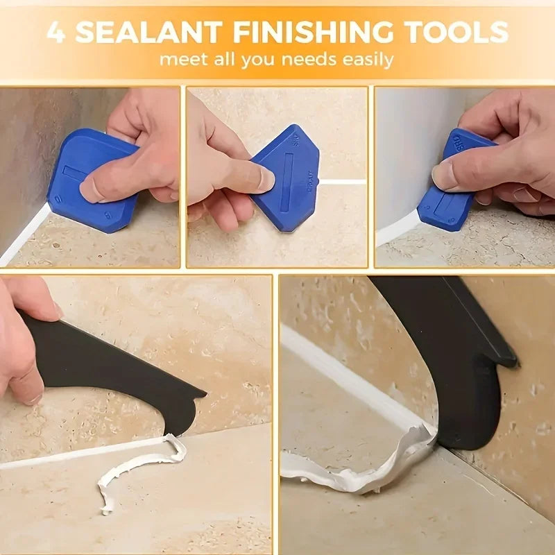 15-Piece Silicone Caulking Tool Set – Kitchen & Bathroom Sealing Caulking Tool Set Axl