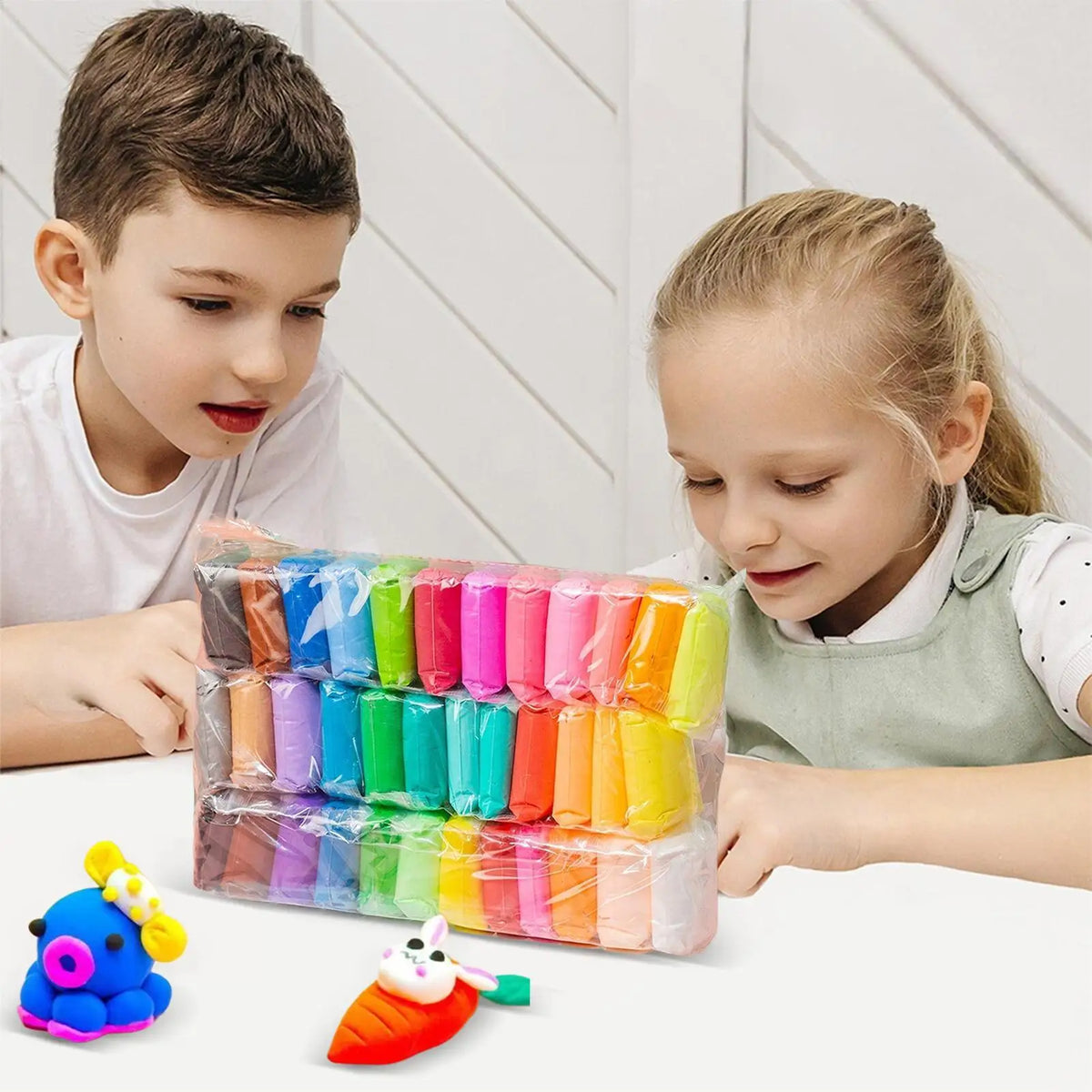 Kids Air Dry Clay Set – 12/24/36 Colors & Sculpting Tools Kids Clay Craft Kit Axl