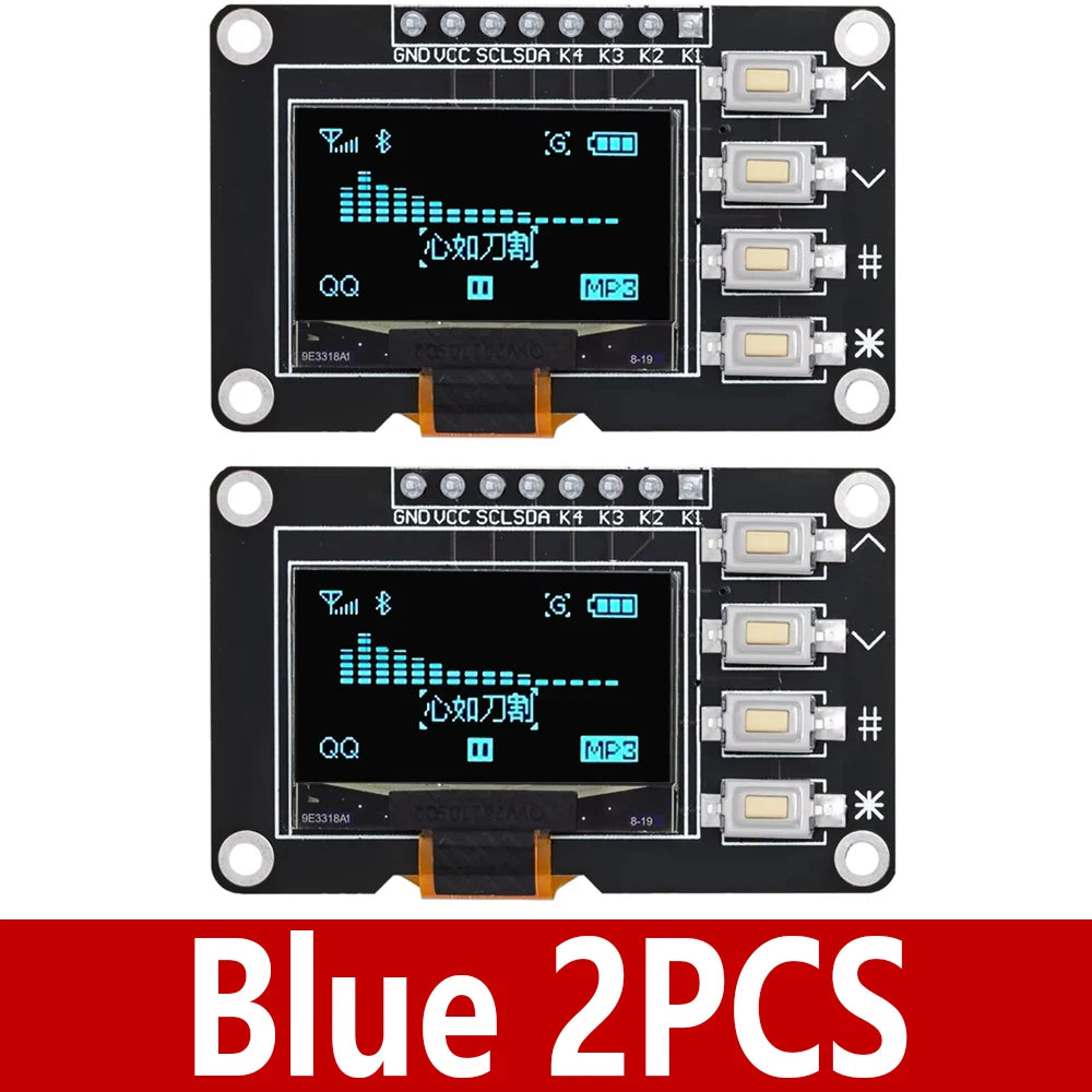 0.96" OLED Display Module 128x64 I2C SSD1315 for Arduino OLED Display Module Axl 2PCS Blue