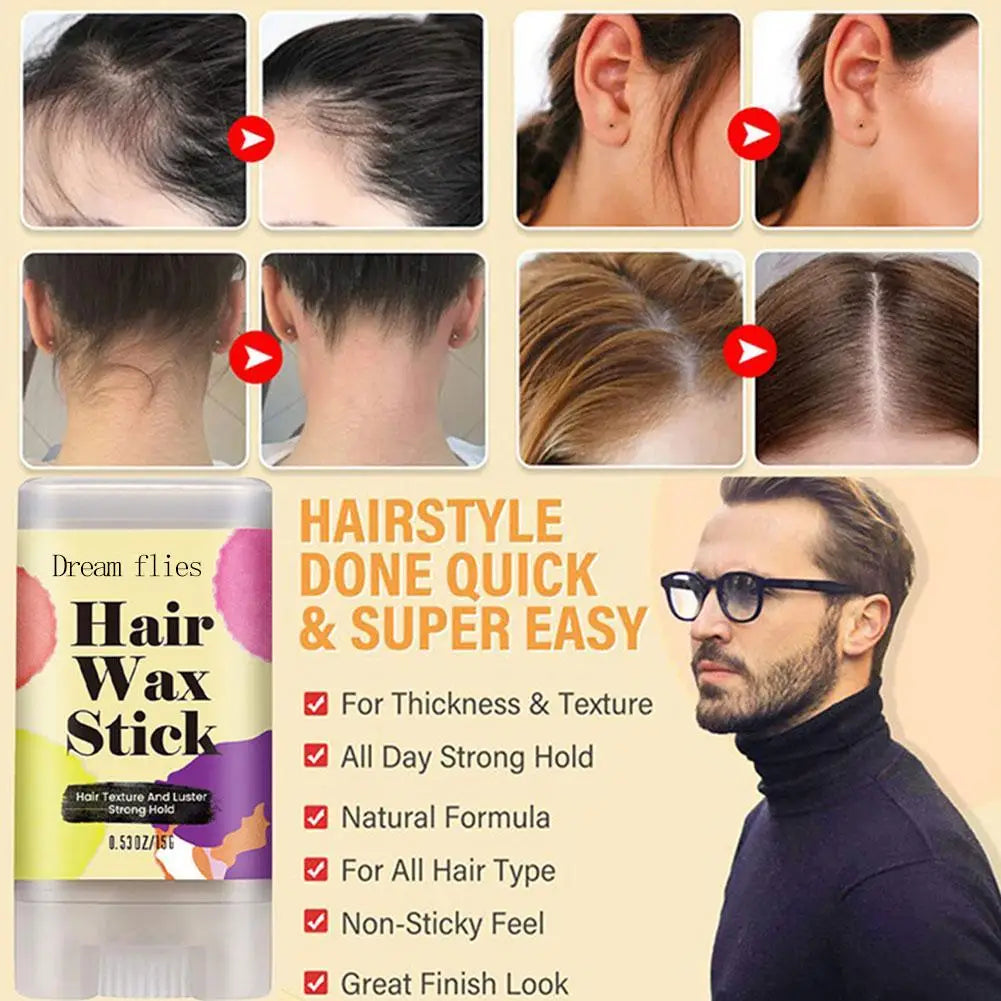 15g Portable Hair Wax Stick – Edge & Frizz Control Styler Hair Styling Wax Axl