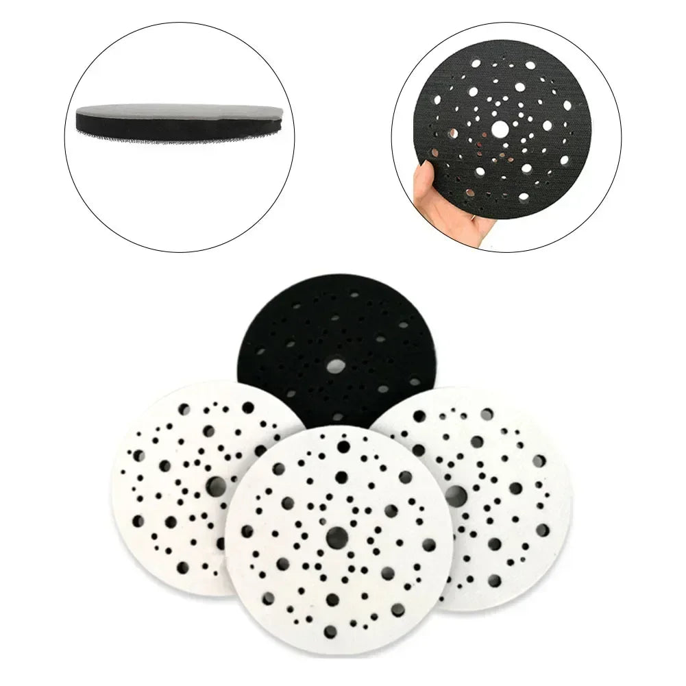 6" 150mm 70-Hole Soft Sponge Interface Pad | Hook & Loop Sander Orbital Sander Pad Axl