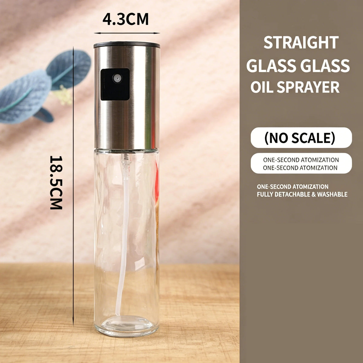 Glass Pressurized Oil Spray Bottle – Kitchen & BBQ Dispenser Oil Spray Dispenser Axl