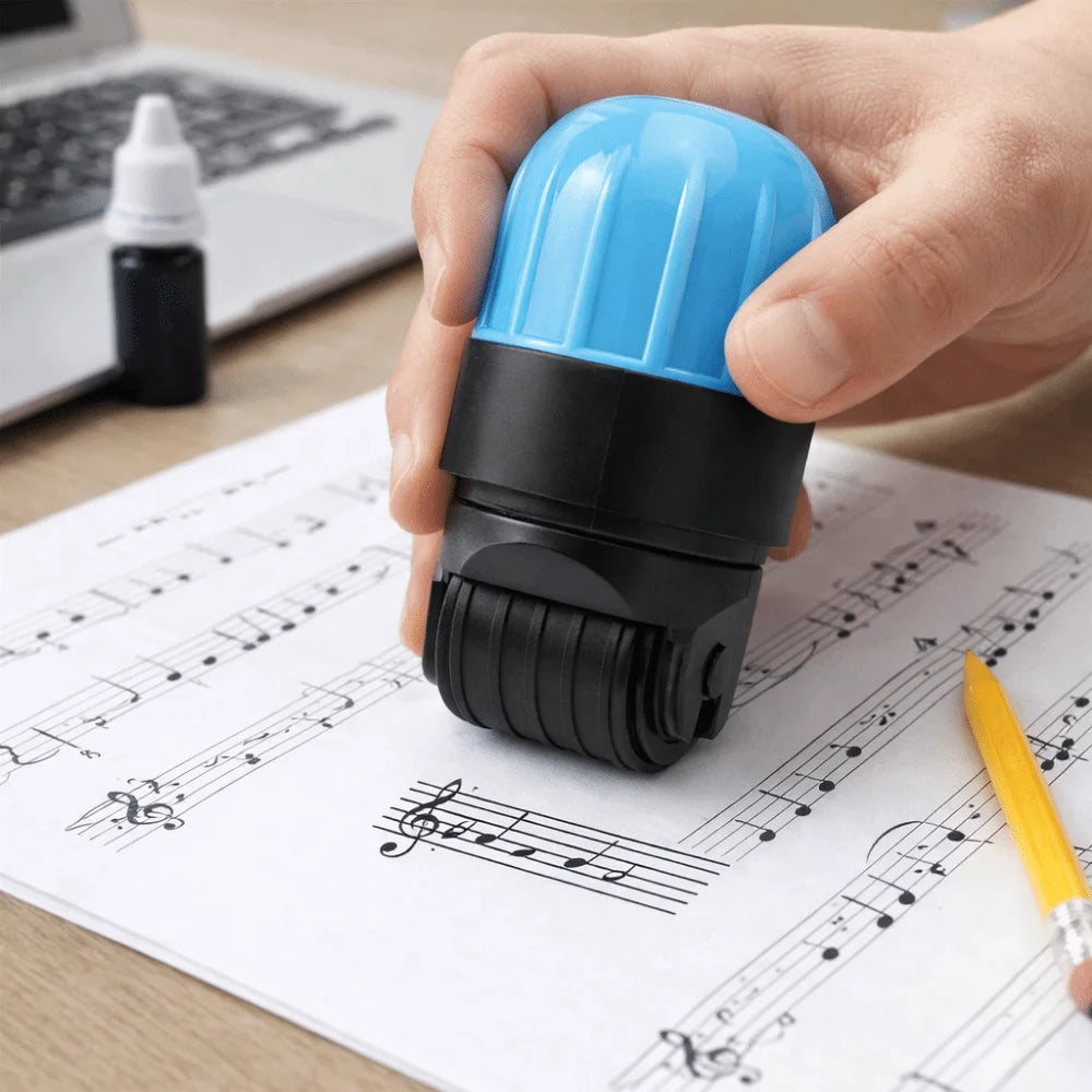Music Notation Roller Stamp – 5 & 6 Line Staff Sheet Music Tool Music Notation Stamp Axl
