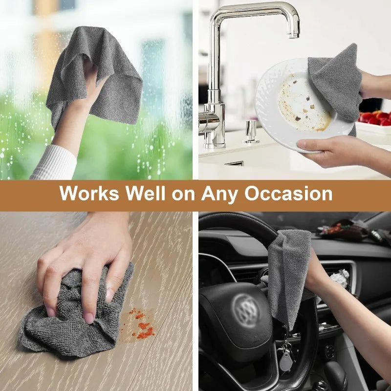 50-Sheet Reusable Microfiber Cleaning Cloth Roll | Kitchen Towel Microfiber Cleaning Cloth Axl