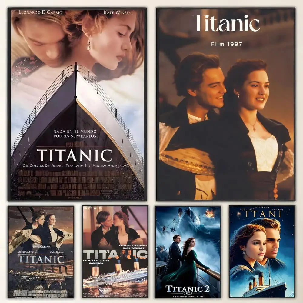 Titanic Movie Poster – HD Waterproof Sticky Wall Art Print Movie Wall Poster Axl