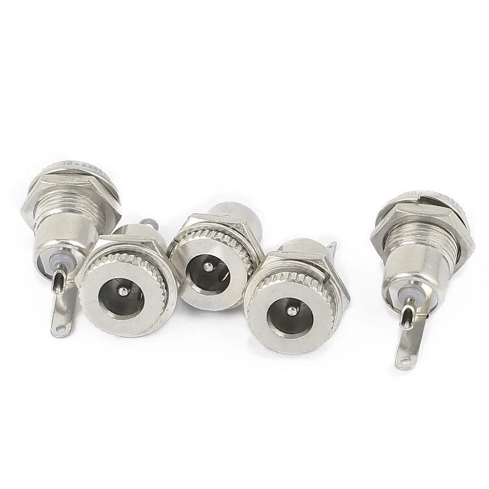 5-Pack DC Power Jack Socket Female Panel Mount 5.5mm x 2.1mm DC Power Connector Axl Set