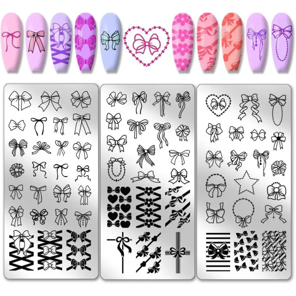 66 Pattern Nail Stamping Plates – 3pc Stainless Steel Kit Nail Stamping Plates Axl AECH04-19628