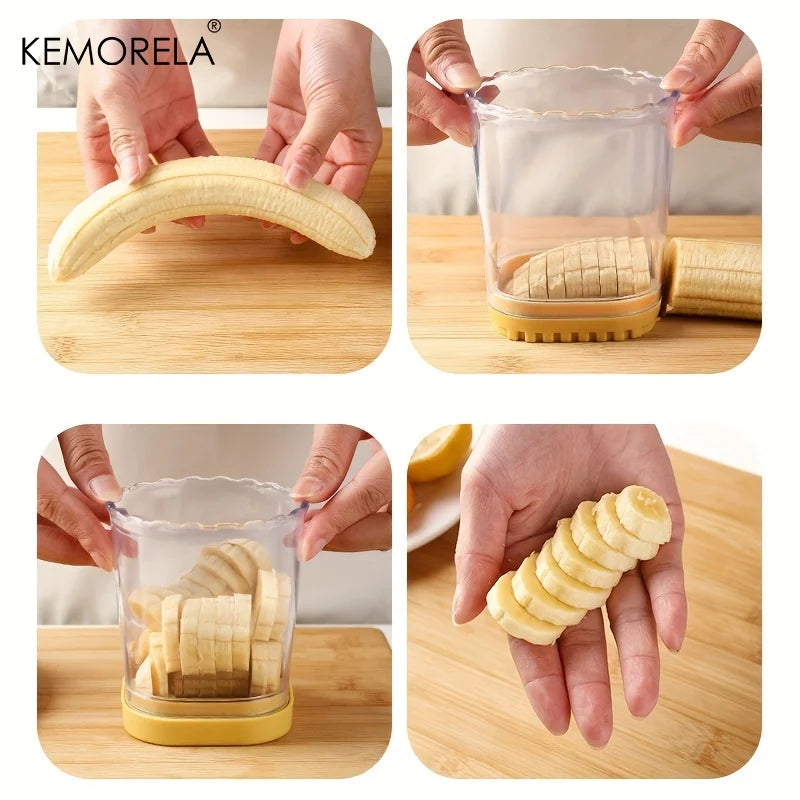 KEMORELA 2-in-1 Fruit & Vegetable Slicer Cup | Dicer & Storage Vegetable Slicer Cup Axl