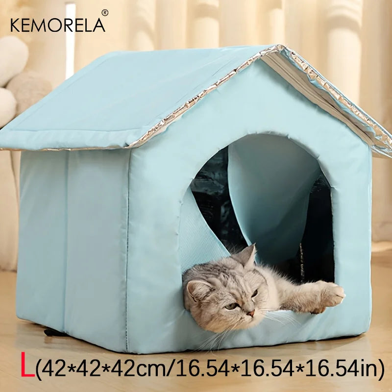 KEMORELA Ice Cooling Pet House for Cats & Dogs | Year-Round Cooling Pet House Axl Blue M 1