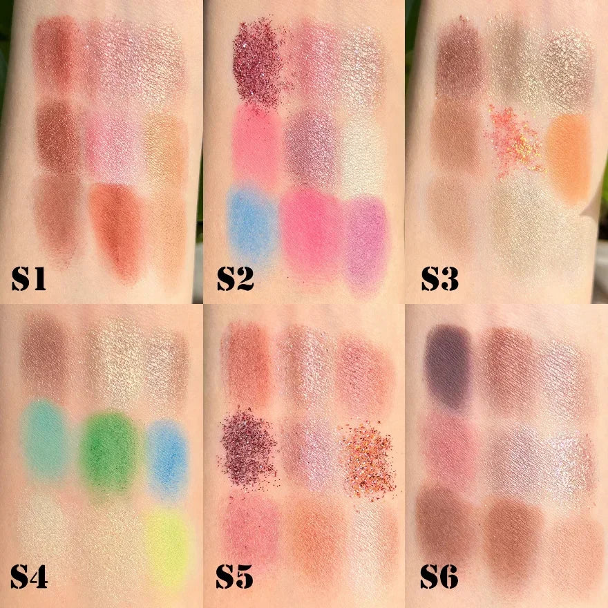 High Pigment Shimmer & Matte Eyeshadow Palette – 9 Shades, Vegan Eyeshadow Palette Axl