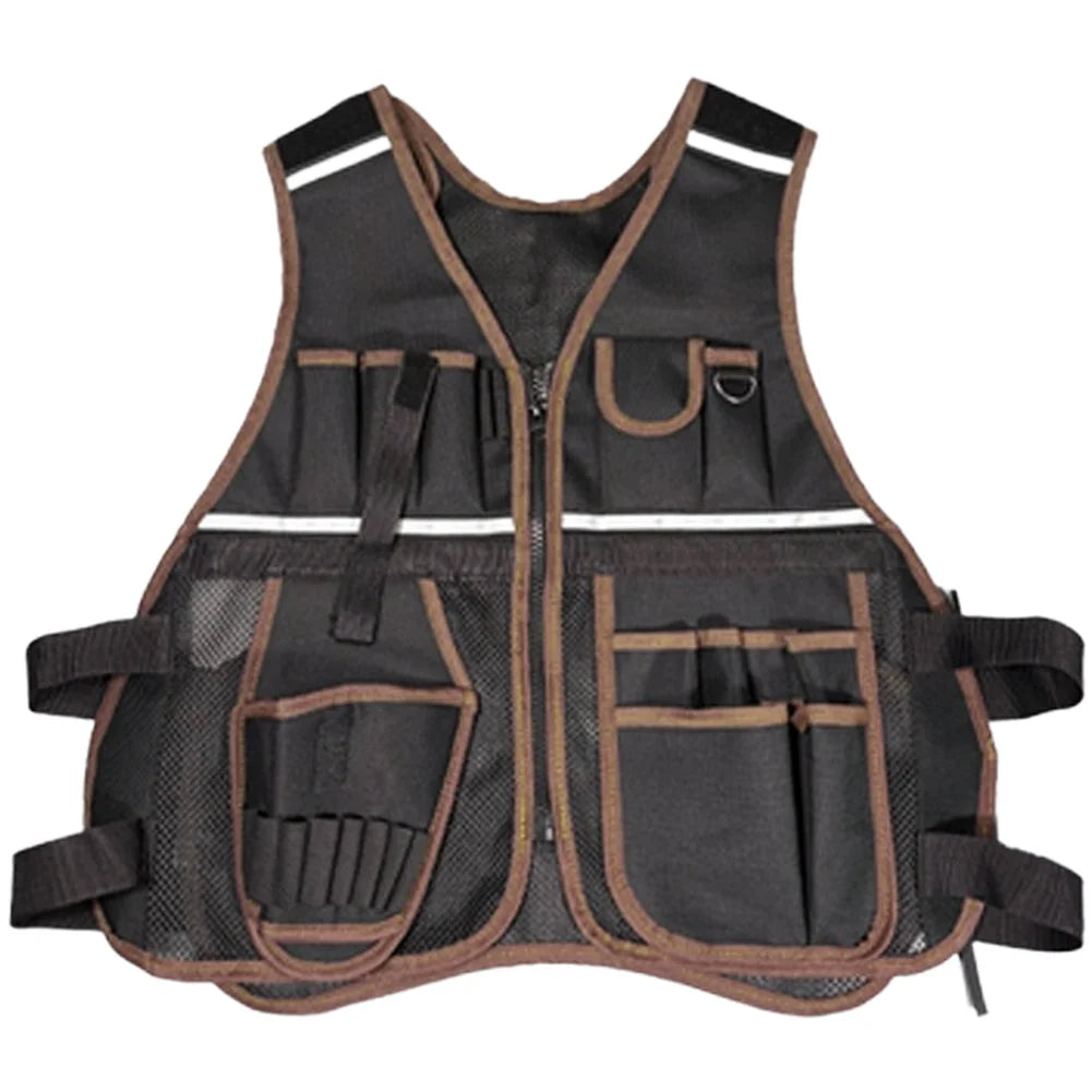 Multifunctional Tool Vest – Multi-Pocket Work Vest for Tradespeople Tool Work Vest Axl brown China Mainland