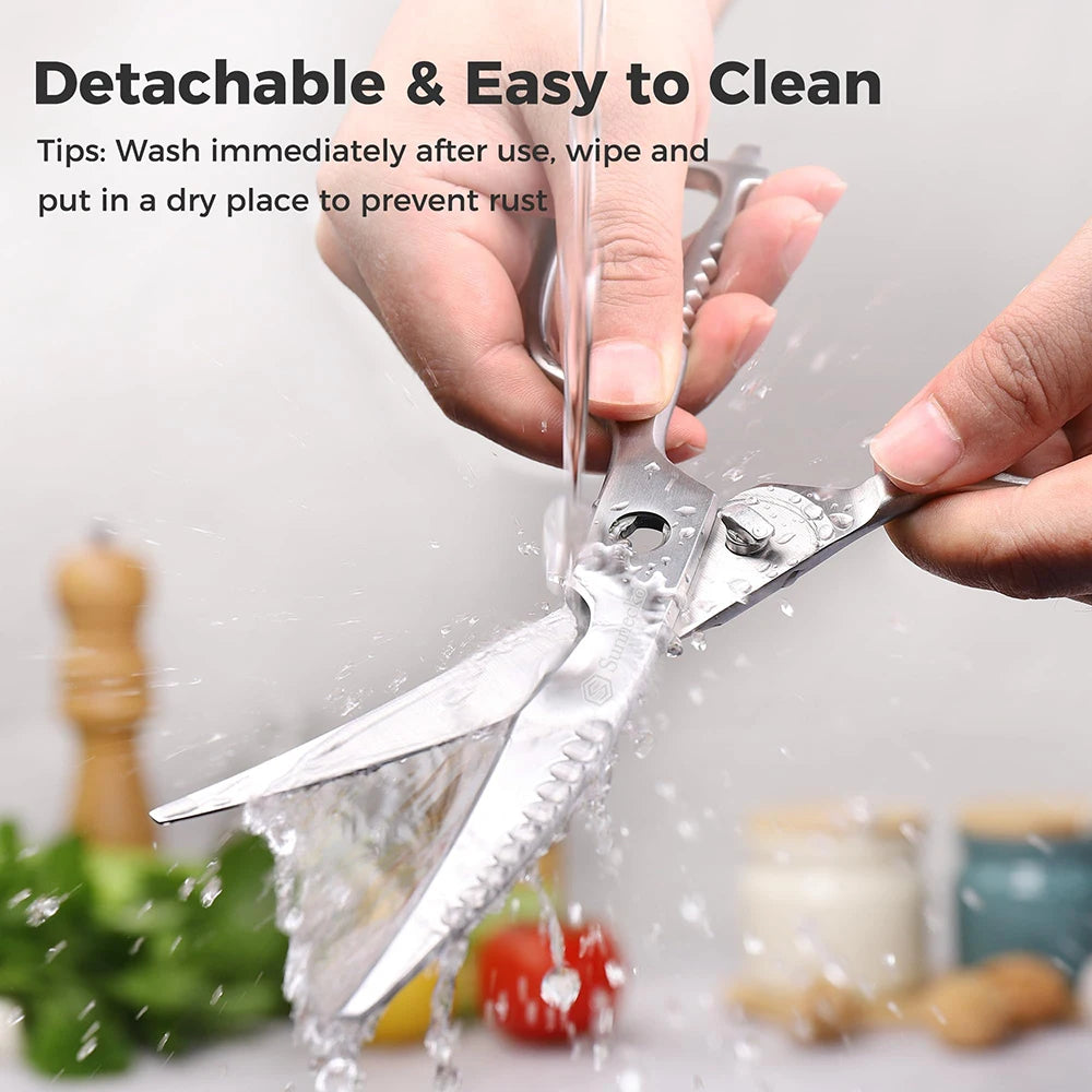 Sunnecko Heavy Duty Kitchen Shears | Stainless Steel Scissors Kitchen Shears Axl