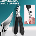 25° Angled Stainless Steel Nail Clipper – Wide Jaw Anti-Splash Nail Clipper Axl 1Pc Angled Nail Clip