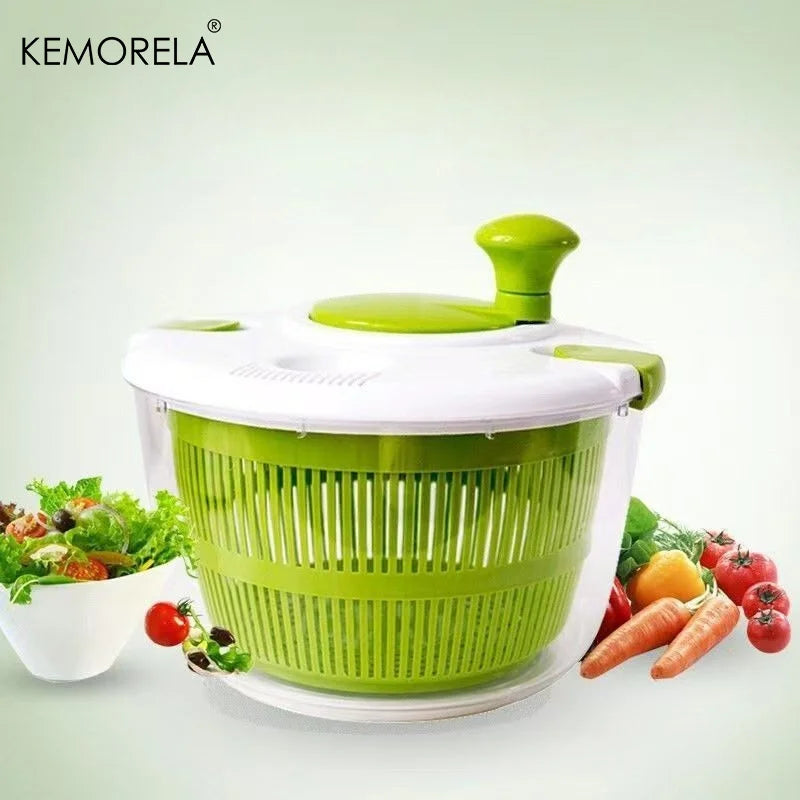KEMORELA Salad Spinner – Lettuce Washer, Dryer & Drainer Salad Spinner Axl