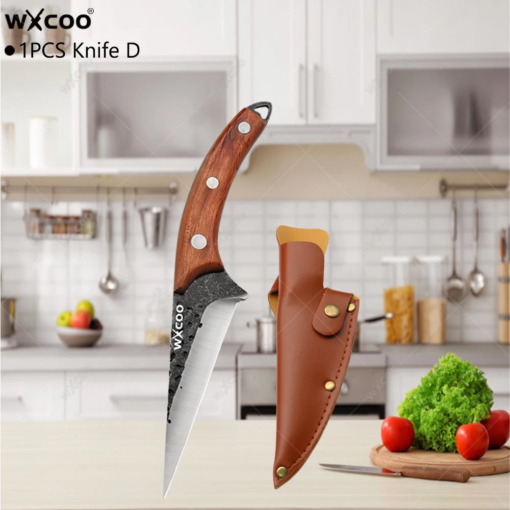 WXCOO Hand-Forged Boning & Slicing Knife – Stainless Steel Boning Knife Axl Knife D