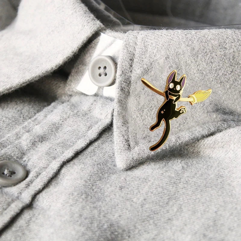 Cute Black Cat Enamel Brooch Lapel Pin – Gift for Kids & Friends Enamel Lapel Pin Axl