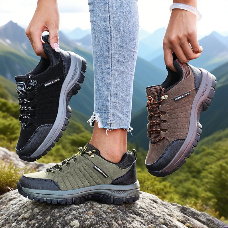 Women's Retro Wedge Platform Hiking Sneakers Anti-Slip Hiking Sneakers Axl