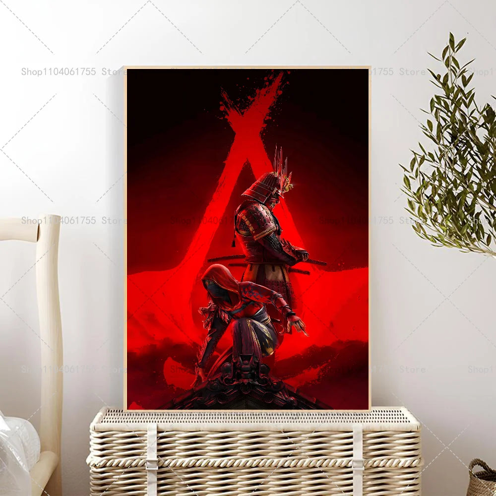 Assassin's Creed Poster – Self-Adhesive Waterproof Wall Sticker Wall Art Poster Axl z2 10x15cm No Frame