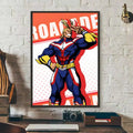 My Hero Academia All Might Removable Wall Sticker Poster Anime Wall Decal Axl Black25 30X40cmNoframe