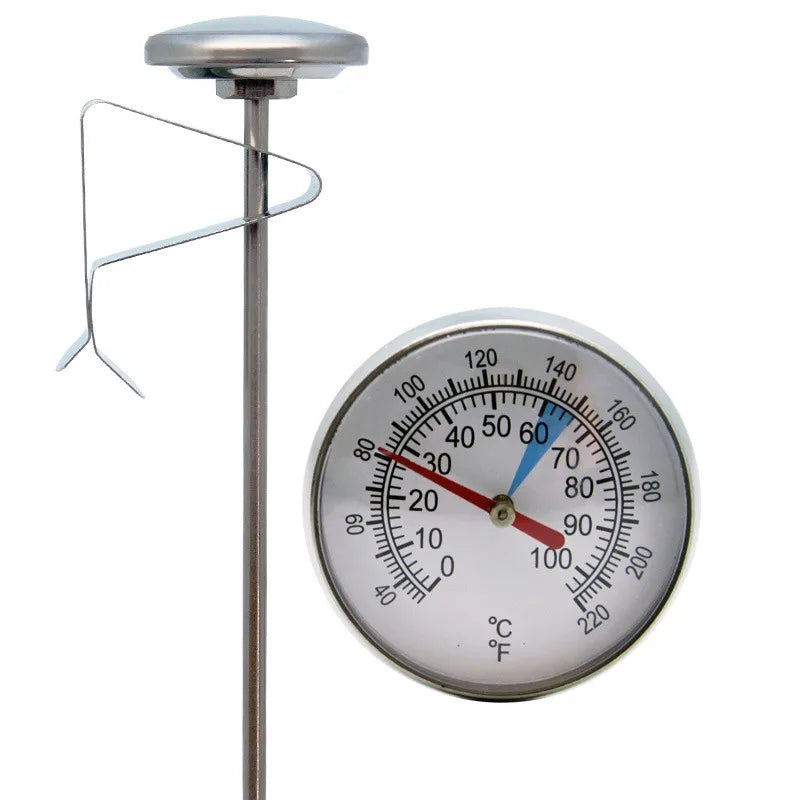 Milk Frothing Thermometer – Stainless Steel Dial 0–220°F Kitchen Thermometer Axl silvery