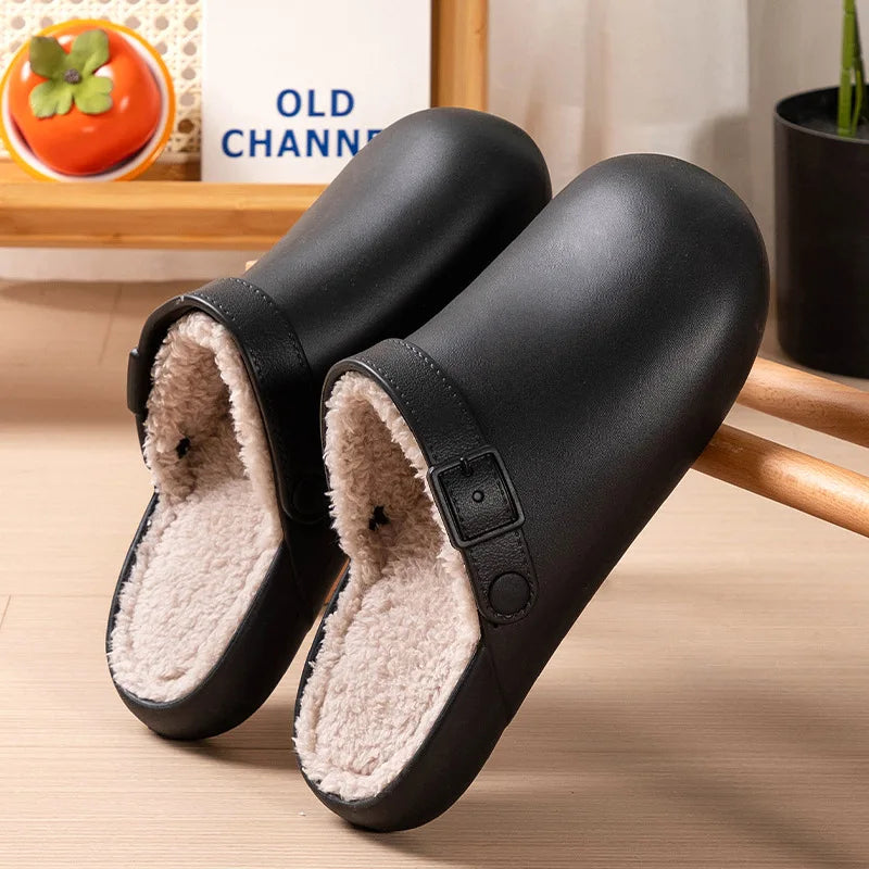 Women's Non-Slip Suede Indoor Slippers – Cozy & Lightweight Indoor Slippers Axl black 36-37