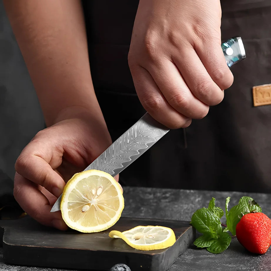67-Layer Damascus Steel Chef's Knife – Sharp Kitchen Knife Damascus Kitchen Knife Axl